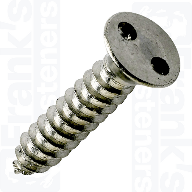 #10 x 1 1/2" Countersunk 2-Hole Self Tapper - Stainless Steel (A2) (Box of 100)