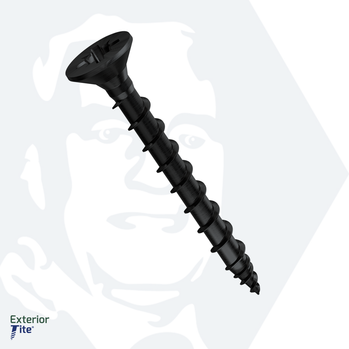 EXTERIORTITE® 4.5 x 50mm Pz Countersunk Screw Black (Box of 200