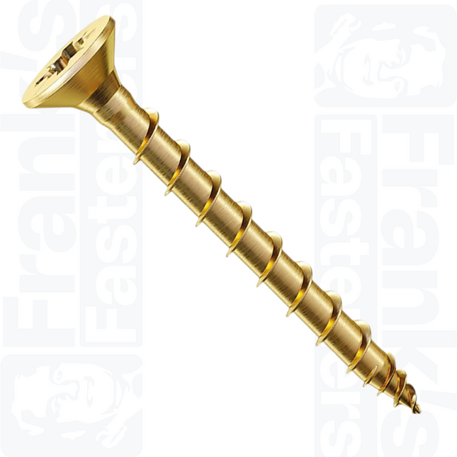 4 x 25mm HINGE-TITE® Pz Countersunk Screw, Brass (50)