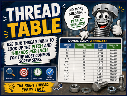 Thread Screw Triangle Table Incheas What Is a Self Tapping Screw? Everything You Need to Know ...