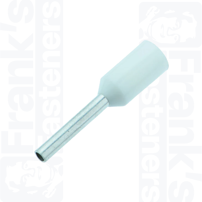 0.5mm Cord End Ferrules, White