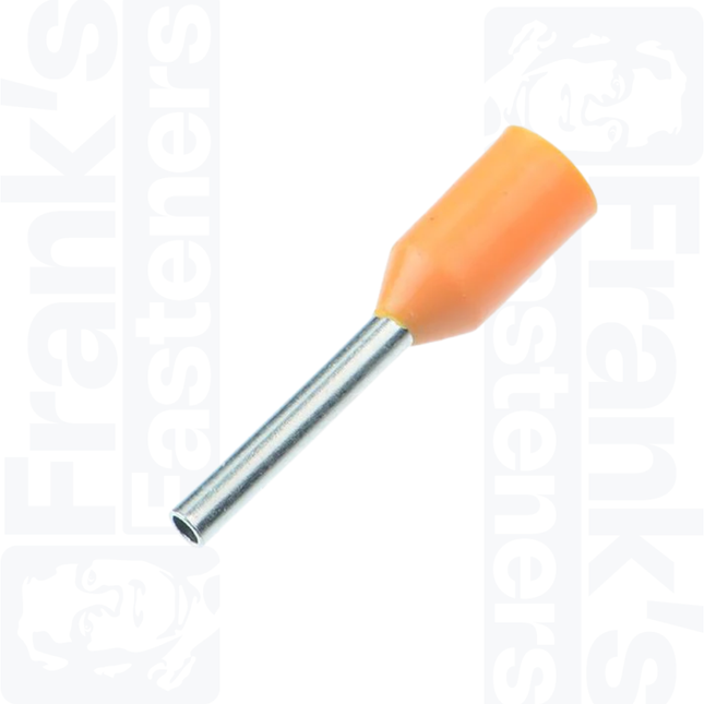 0.5mm Cord End Ferrules, Orange