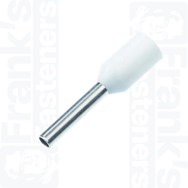 0.75mm Cord End Ferrules, White