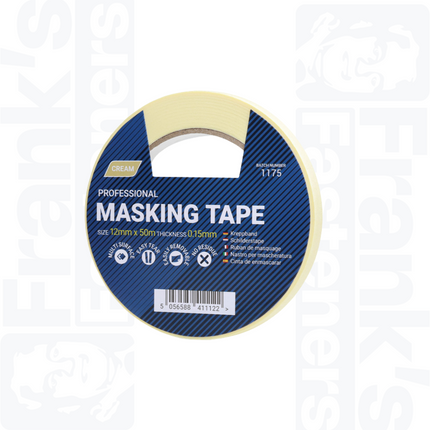 24mm x 50m Cream Masking Tape