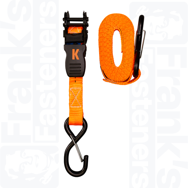 KARGO 25mm x 4m Light Duty Ratchet Strap 1000KG, 2 Pack