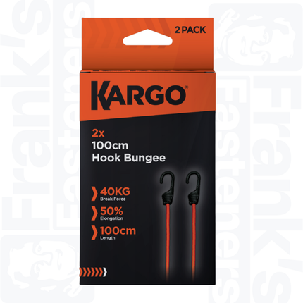 KARGO Hook Bungees 100cm, 2 pack