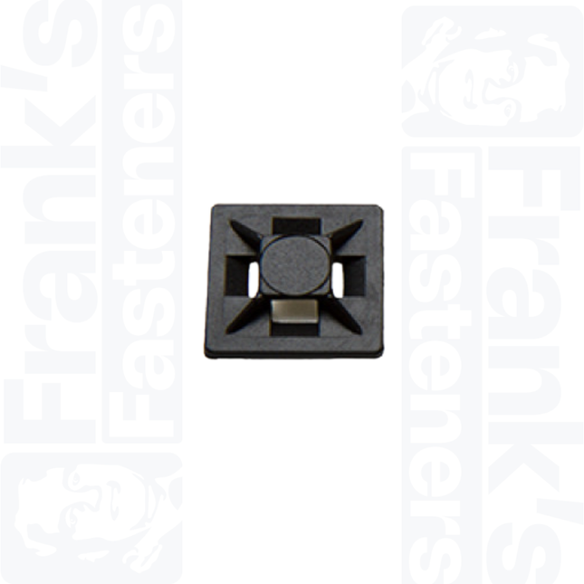 20mm Adhesive Cable Tie Base, Black