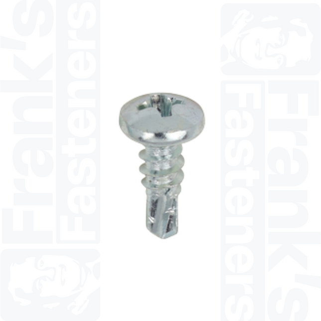 3.9 x 11mm Metal Construction Sheet & Stud Screws PH Pan Head Self-Drilling, Zinc