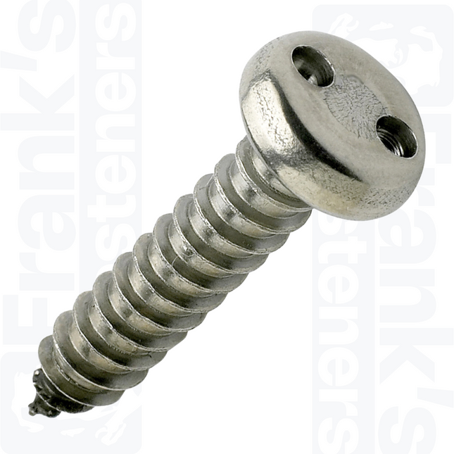 #10 x 1 1/2" Pan Head 2-Hole Self Tapper - Stainless Steel (A2) (Box of 100)