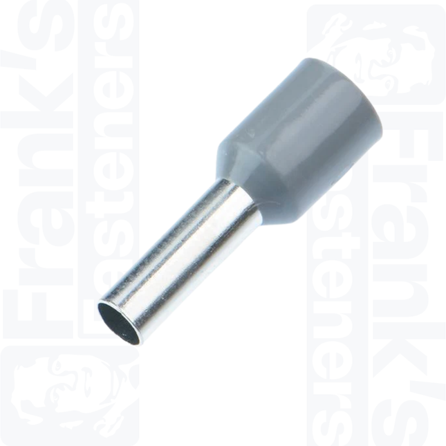 4mm Cord End Ferrules, Grey
