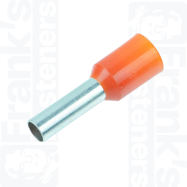 4mm Cord End Ferrules, Orange