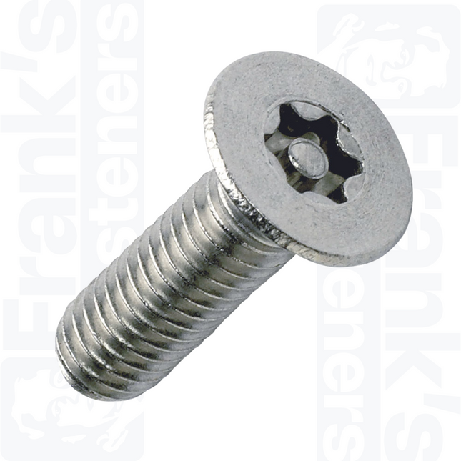 M8 x 25mm Countersunk 6-Lobe Pin Machine Screw - Stainless Steel (A2) (Pack of 100)