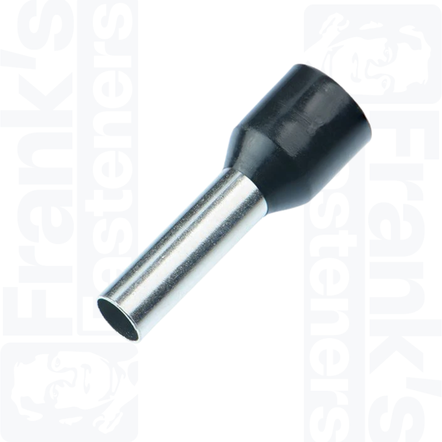 6mm Cord End Ferrules, Black