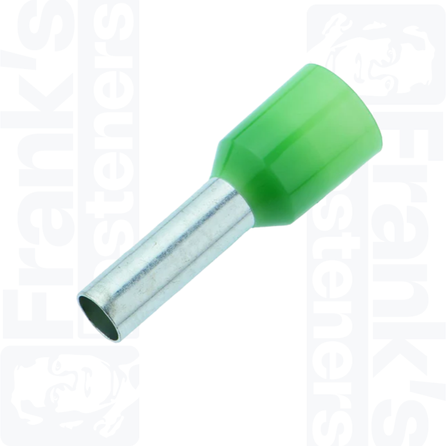 6mm Cord End Ferrules, Green