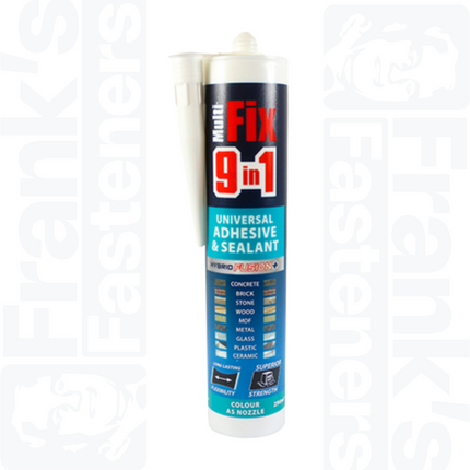TIMCO 9 in 1 Universal Adhesive & Sealant, White 290ml