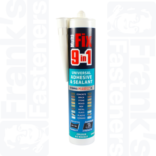 TIMCO 9 in 1 Universal Adhesive & Sealant, White 290ml