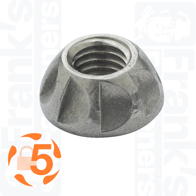 M10 Kinmar® Permanent Nut, Stainless Steel A2 (100)