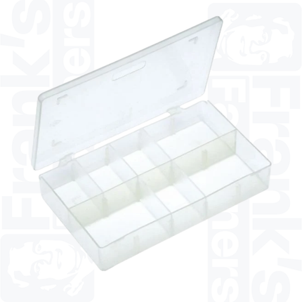 Plastic Box with 8 Dividers, Clear