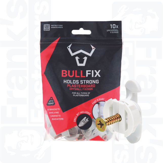 Bullfix Universal Heavy Duty Plasterboard Fixings, Pack of 10
