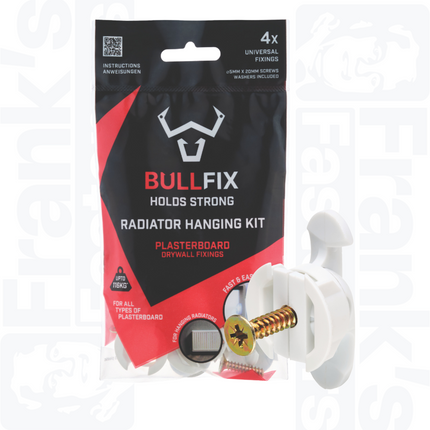 Bullfix Radiator Heavy Duty Plasterboard Fixings, Pack of 4