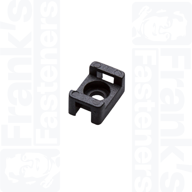 Saddle Mount for 4.8mm Cable Ties, Black