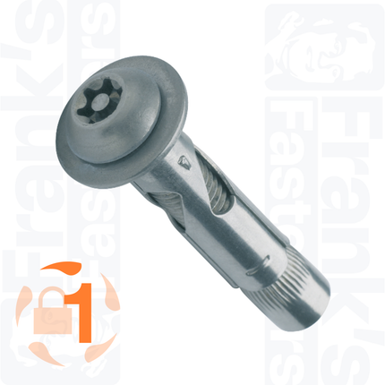 M10 x 80mm Button 6-Lobe Pin Sleeve Anchor, Stainless Steel A2 (50)