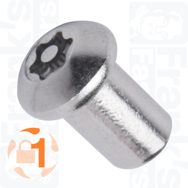 M12 x 25mm Button Head 6-Lobe Pin Barrel Nut, Stainless Steel A2 (100)