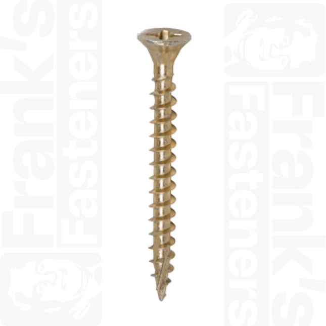 6.0 x 50mm C2 Strong-Fix PZ Double Countersunk, Yellow