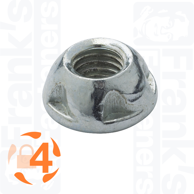 M10 Kinmar® Removable Nut, Zinc Plated Steel (100)