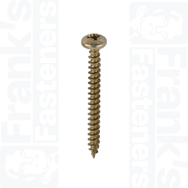 3.5 x 16mm Multi-Purpose Screws PZ Pan Head, Yellow (200)