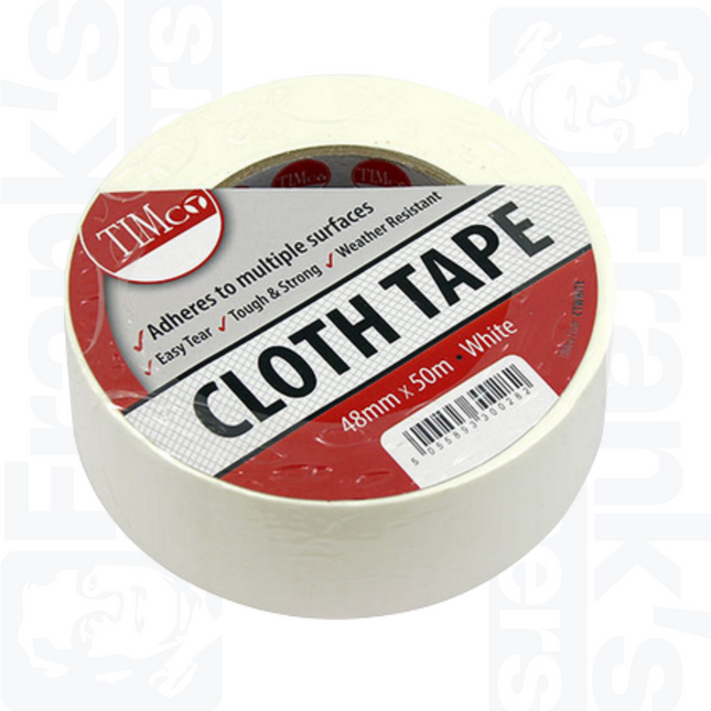 50m x 48mm White Cloth Tape