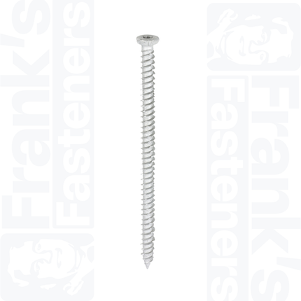 7.5 x 120mm Concrete Screw TX Countersunk Exterior, Silver (100)