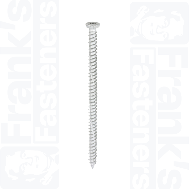 7.5 x 120mm Concrete Screw TX Countersunk Exterior, Silver (100)