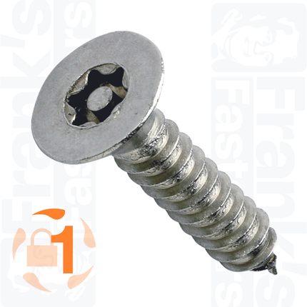 #12 x 4 1/2" Countersunk 6-Lobe Pin Self Tapper, Stainless Steel A2 (100)