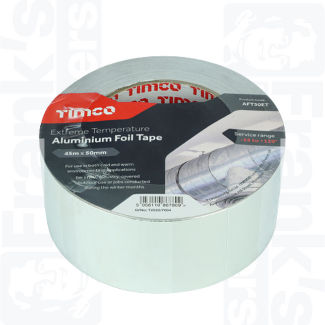 45m x 50mm Extreme Temperature Aluminium Foil Tape