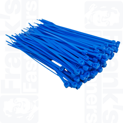 200mm x 3.6mm Blue Cable Ties (Pack of 100)