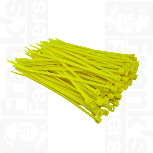 200mm x 4.8mm Fluorescent Yellow (Pack of 100)