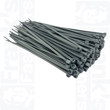 200mm x 3.6mm Silver Cable Ties (Pack of 100)