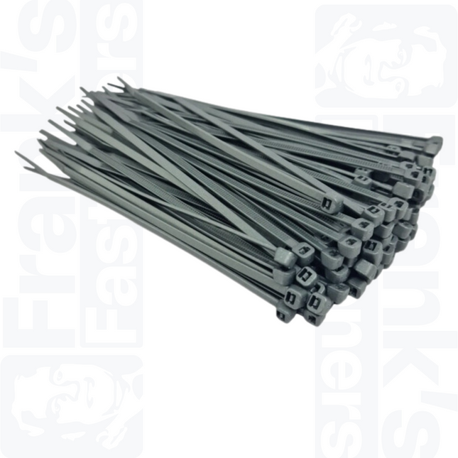 100mm x 2.5mm Silver Cable Ties (Pack of 100)