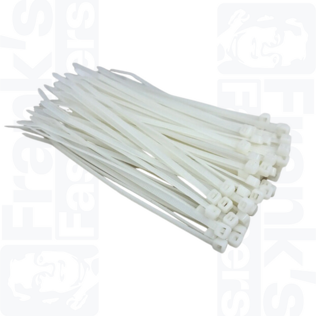 100mm x 2.5mm Natural Cable Ties (Pack of 100)