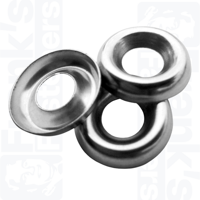 #10 Cup Washers, Stainless Steel A2