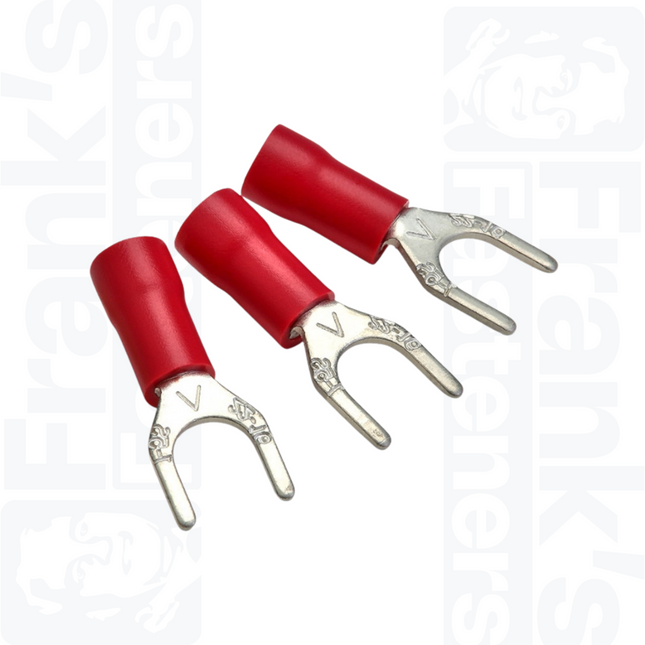 3.2mm Red Pre-Insulated Fork Terminals