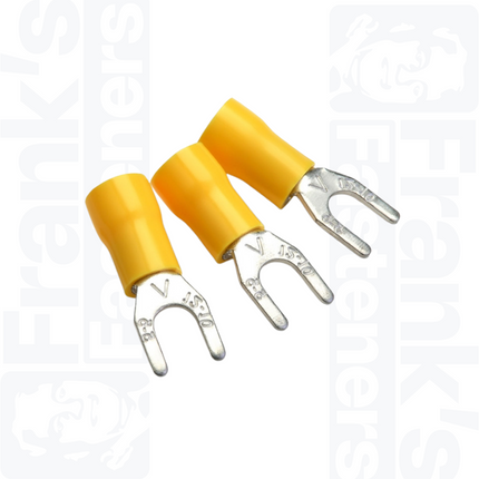 3.7mm Yellow Pre-Insulated Fork Terminals