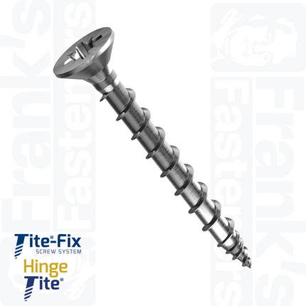 HINGE-TITE® 4.5 x 30mm Pz Countersunk Screw - Chrome (Box of 50)