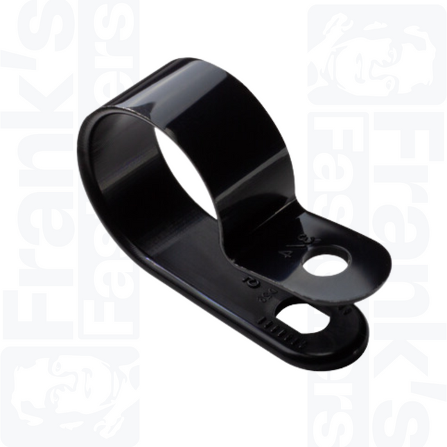 12mm (1/2") Black Nylon P-Clips