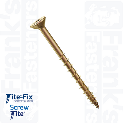 SCREW-TITE® 5 x 70mm Pz Countersunk Screw - Yellow (Box of 450)