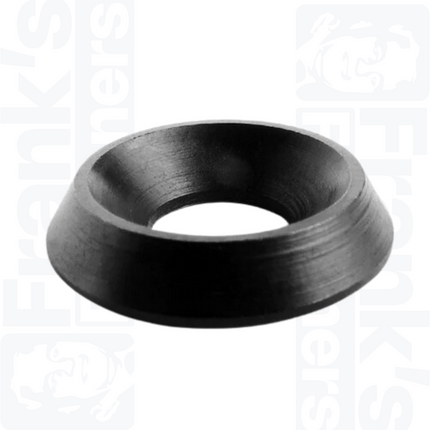 M4 Turned Cup Washer NF E27-619, Black Stainless Steel A2