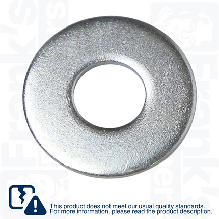 9/16" Flat Washers (USS Type) - Zinc Plated Steel (Pack of 69)