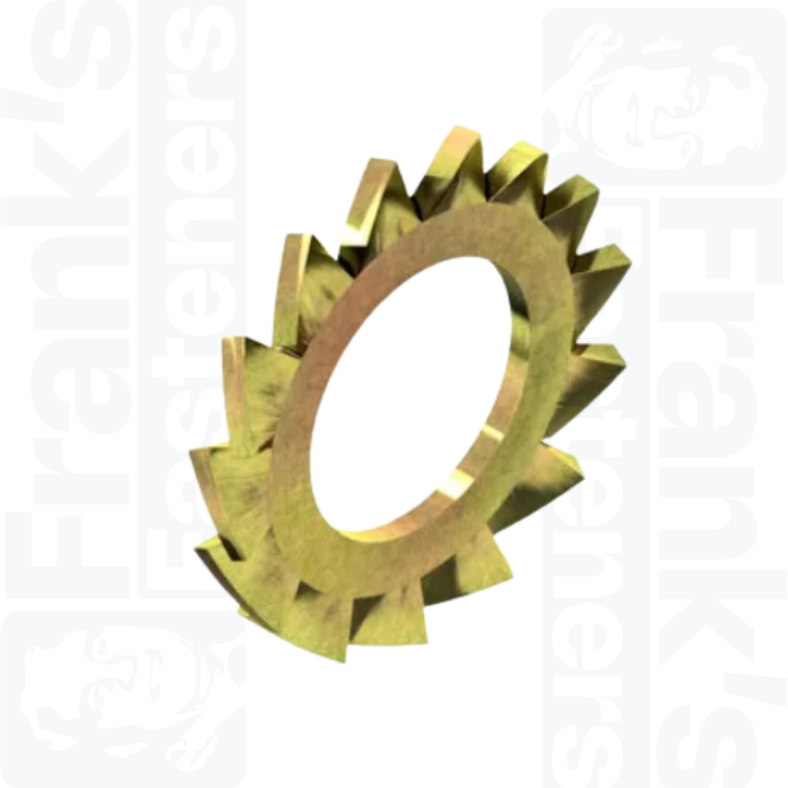Yellow Lock Washers M8 Serrated Lock Washer with External Teeth (DIN 6798 A) - Zinc Plated ...