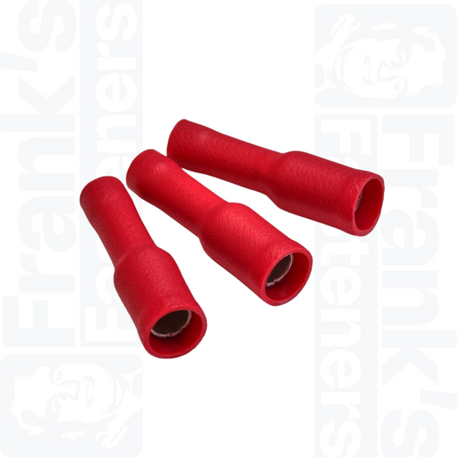 4mm Red Pre-Insulated Female Bullet Terminals